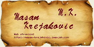 Mašan Krejaković vizit kartica